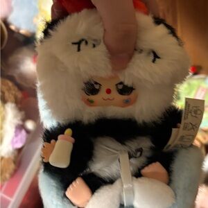 Cute Panda Plush Toy with Bottle